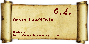 Orosz Lavínia névjegykártya